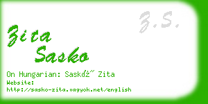 zita sasko business card